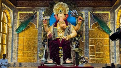 Lalbaugcha Raja unveiled: Mumbai's iconic Ganesh idol stuns in maroon attire
