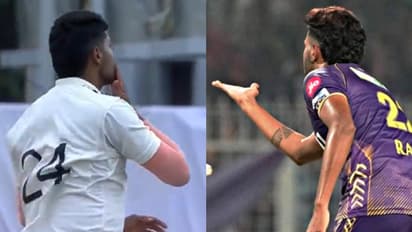 ബിസിസിഐ വിലക്കൊന്നും പ്രശ്നമല്ല; റുതരാജ് ഗെയ്ക്‌വാദിന് 'ഫ്ലയിംഗ് കിസ്' നൽകി യാത്രയയച്ച് ഹര്‍ഷിത് റാണ