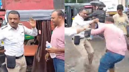 SHOCKING! Autorickshaw drivers slap and assault traffic cop on duty in Thane's Ulhasnagar; WATCH