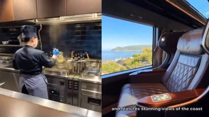 എപ്പോഴെങ്കിലും കണ്ടിട്ടുണ്ടോ ഇങ്ങനെയൊരു ട്രെയിൻ, ഹോ ജപ്പാൻ വേറെ ലെവൽ, ആഡംബര ട്രെയിനിലെ കാഴ്ചകൾ