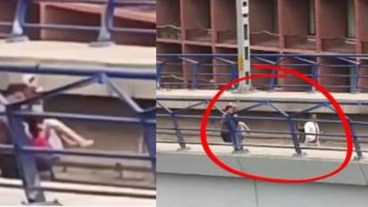 മെട്രോ ട്രാക്കിലൂടെ ഇറങ്ങിയോടി യുവതി, ഒരുവശത്തെ ട്രാക്കിൽ ട്രെയിൻ! പിന്നാലെ ഓടി രക്ഷപ്പെടുത്തി ഉദ്യോഗസ്ഥർ