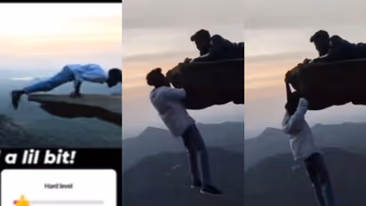 വൈറലാകാൻ നോക്കിയതാ, പക്ഷേ പണിപാളി! പാറയിൽ പിടിച്ചുതൂങ്ങി അക്ഷയ് കുമാറിന്റെ പുള്ള് അപ്പ്, പിന്നാലെ മാപ്പ്