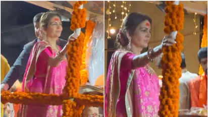 'Ganpati Bappa Moreya...', Nita Ambani chants; distributes sweets during Ganpati Visarjan [WATCH]