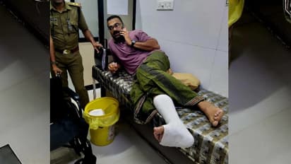 കഞ്ചാവ് അളക്കുന്നതിനിടെ ഉദ്യോഗസ്ഥരെ തള്ളി പ്രതി പള്ളിയുടെ മതില് ചാടി; തടയാന് ശ്രമിച്ച ഓഫീസറിന്റെ കാലൊടിഞ്ഞു