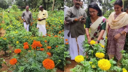 വരുമാന സർട്ടിഫിക്കറ്റിനായി വില്ലേജ് ഓഫീസിലെത്തി, ലഭിച്ചത് മറ്റൊരു ദൗത്യം; പൂന്തോട്ടമൊരുക്കി സന്തോഷ്
