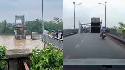 വീശിയടിച്ച കൊടുങ്കാറ്റിൽ നിരവധി വാഹനങ്ങളുണ്ടായിരുന്ന പാലം നദിയിലേക്ക് പതിച്ചു, ഡാഷ് ക്യാമറ വീഡിയോ