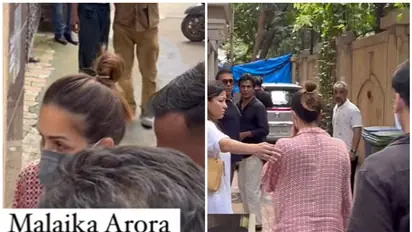 Malaika Arora reaches Parents' Bandra home; inconsolable as she makes her way inside the house - WATCH