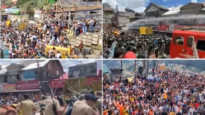 Shimla mosque dispute: Protesters break barricades; police resort to lathi-charge, water cannons (WATCH)