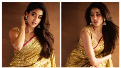 ಗೋಲ್ಡನ್ ಕಲರ್ ಕಾಂಜೀವರಂ ಸೀರೆಯಲ್ಲಿ ನಟಿ ಜಾನ್ವಿ ಕಪೂರ್: ಇದರ ಬೆಲೆ ಎಷ್ಟು ಗೊತ್ತಾ? ಕೇಳಿದ್ರೆ ಶಾಕ್ ಆಗ್ತೀರಾ?