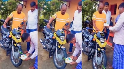 ഓരോ പുരുഷന്റെയും ആദ്യ പ്രണയം; ബൈക്കിന്റെ പിറന്നാളാഘോഷിച്ച് യുവാവ്, വീഡിയോ കാണാം