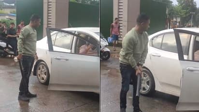 ವ್ಯಕ್ತಿ ಮೇಲೆ ಶಾಸಕನ ಬಾಡಿಗಾರ್ಡ್‌ನಿಂದ ಹಲ್ಲೆ,  ಪತ್ನಿ ಮಕ್ಕಳು ಚೀರಾಡಿದರೂ ಕರುಣೆ ತೋರದ ಕಟುಕ!