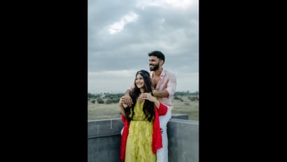 காற்று நுழைய முடியாத அளவிற்கு நெருக்கும் - வருங்கால கணவரோடு மெஹந்தியை கொண்டாடிய மேகா!