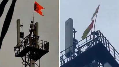 UP: Outrage erupts in Badaun after Islamic flag allegedly hoisted on mobile tower, saffron flag torn (WATCH)