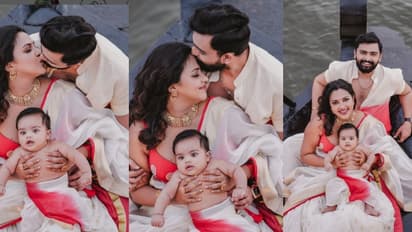 ഓണദിനത്തില് കുഞ്ഞിന്റെ മുഖം ആദ്യമായി ലോകത്തിന് കാണിച്ച് അമലപോള്