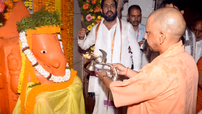 UP CM Yogi Adityanath performs special puja on PM Modi's birthday, offers 74 kg single laddu as prasad