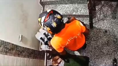 Caught on camera: Swiggy delivery boy steals shoes kept outside flat in UP's Noida (WATCH)