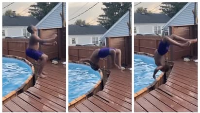 പൂളിലേക്ക് ബാക്ക്ഫ്ലിപ്പ് ചെയ്തു; പക്ഷേ, പിന്നീട് സംഭവിച്ചത് ദാരുണം, വീഡിയോ വൈറല്‍ 
