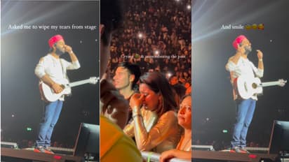 ಹಾಡು ಕೇಳುತ್ತಲೆ ಭಾವುಕಳಾದ ಅಭಿಮಾನಿಗೆ ಕಣ್ಣೀರು ಒರೆಸಿ ನಗಲು ಸೂಚಿಸಿದ ಗಾಯಕ ಅರ್ಜಿತ್ ಸಿಂಗ್!