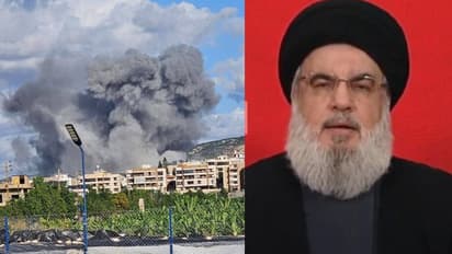 Israel launches strikes in Lebanon during Hezbollah chief's speech; Nasrallah dubs attacks 'war declaration'