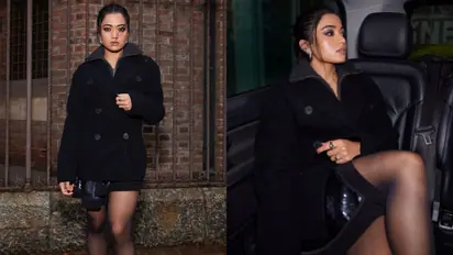 Rashmika Mandanna looks glamorous in black outfit as she debuts at Milan Fashion Week 2024
