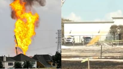 ഗ്യാസ് പൈപ്പ് ലൈനിലേക്ക് കാർ ഇടിച്ചുകയറി, നിന്ന് കത്തിയത് 4 ദിവസം, കാറിനുള്ളിൽ നിന്ന് മൃതദേഹ ഭാഗങ്ങൾ കണ്ടെത്തി