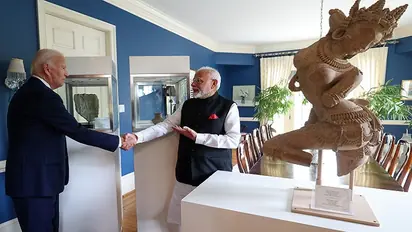 PM Modi gifts silver train to US President Joe Biden, Pashmina to Jill Biden