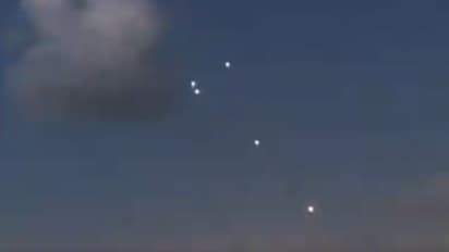 Israel's Iron dome thwarts Hezbollah rocket barrage amidst escalating Middle East conflict (WATCH)