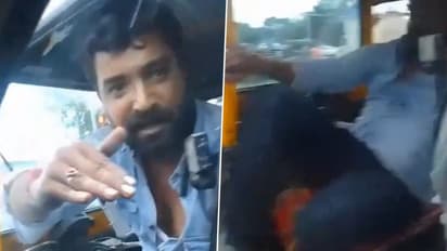 Pune auto-rickshaw driver attacks car, abuses & tries to hit man; SHOCKING road rage caught on camera (WATCH)