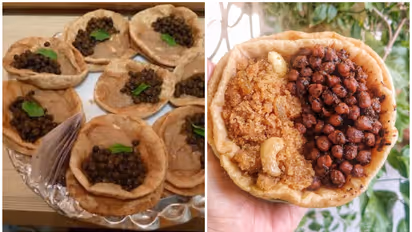 Why are poori, halwa, and kale chane traditionally prepared on Ashtami/Navami?