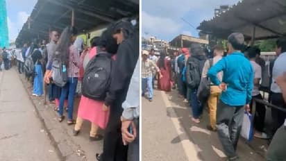 ബസ് കയറാൻ ഇത്രയും ആളുകളോ? മുംബൈ ബസ് സ്റ്റാൻഡിലെ അവസാനിക്കാത്ത ക്യൂ വൈറൽ