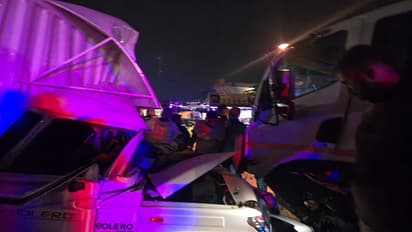 ಕೋಲಾರ: ಬುಲೆರೋ ವಾಹನಕ್ಕೆ ಕಂಟೇನರ್ ಡಿಕ್ಕಿ, ಓರ್ವ ಸಾವು