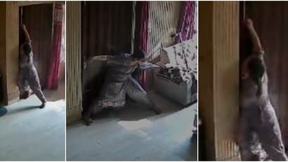 ടെറസിൽ തുണിവിരിക്കുമ്പോൾ താഴെ 3 കള്ളന്മാർ, വാതിൽ തുറക്കും മുമ്പ് ഓടിയെത്തി യുവതി; പിന്നെ നടന്നത്-VIDEO