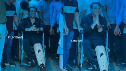 WATCH: Govinda gets discharged from hospital, joins hands as he greets his fans