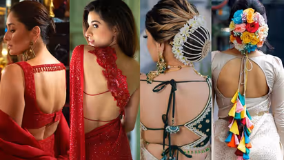 Sleeveless Blouse Back Designs For Saree and lehenga