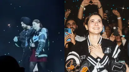 Diljit Dosanjh Dil-Luminati tour: Pakistani actress Haina Aamir attends concert, singer invites her on stage