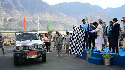 Indian Air Force's longest car rally flagged off from Thoise to Tawang for 92nd anniversary