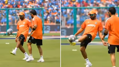 'Ronaldo & Messi of cricket': Rohit Sharma, Virat Kohli show off their football skills in viral video (WATCH)