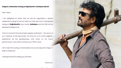 ஆபீஸ மூடு; ஆட்டத்த போடு! வேட்டையன் படம் ரிலீஸாவதால் ஊழியர்களுக்கு லீவு விட்ட நிறுவனம்