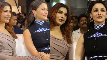 (Video) Alia Bhatt bonds with Samantha Ruth Prabhu, sings 'Oo Antava' at Jigra event