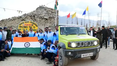 Ladakh LG flags-off IAF-Uttarakhand War Memorial car rally from Leh