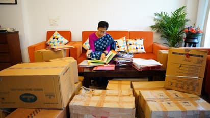 Delhi CM residence row: Atishi works amid packed cartons at her Kalkaji home; Check out viral photos