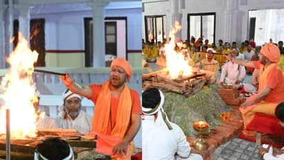 CM Yogi Adityanath prays for public welfare during Mahanisha Puja