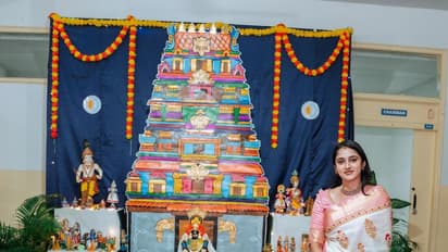 ಶಾಲಾ ಸಿಬ್ಬಂದಿ ಜೊತೆ ಡಿಕೆಶಿ ಪುತ್ರಿ ಐಶ್ವರ್ಯ ಆಯುಧ ಪೂಜೆ, ಸರಳತೆಗೆ ಭಾರಿ ಮೆಚ್ಚುಗೆ!