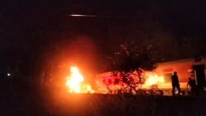TN train accident: Mysuru-Darbhanga Express rams into goods train; 6 coaches derailed, fire breaks out (WATCH)