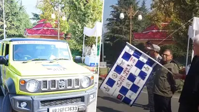 J&K LG Manoj Sinha flags-off IAF Uttarakhand War Memorial car rally from Srinagar