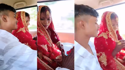 ವಧುವಿನ ಜೊತೆ ಕಾರ್ನಲ್ಲಿ ಶುರು ಹಚ್ಕೊಂಡು ವರ; ಮನೆ ತಲುಪೋವರೆಗಾದ್ರೂ ವೇಟ್ ಮಾಡು ಗುರು ಎಂದ ನೆಟ್ಟಿಗರು