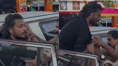 പന്തളം സിഗ്നലിൽ വെച്ച് എംപിയുടെ വാഹനം മുന്നിലെ കാറിൽ തട്ടി, യുവാവ് 'സീൻ ഓവറാക്കി'; പരിശോധിച്ചപ്പോൾ കഞ്ചാവ്