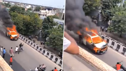 सड़क पर दौड़ी बिना ड्राइवर वाली जलती कार, जानें जयपुर की घटना के पीछे का सच