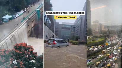 'Manyata Tech Falls': Video of rain wreaking havoc in Bengaluru's iconic tech park stuns internet (WATCH)