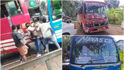 നാട്ടുകാർക്ക് തലവേദനയായി ബസ്സുകളുടെ മത്സരയോട്ടവും കൂട്ടത്തല്ലും; 2 ബസ്സും കസ്റ്റഡിയിൽ, 5 പേർ അറസ്റ്റിൽ